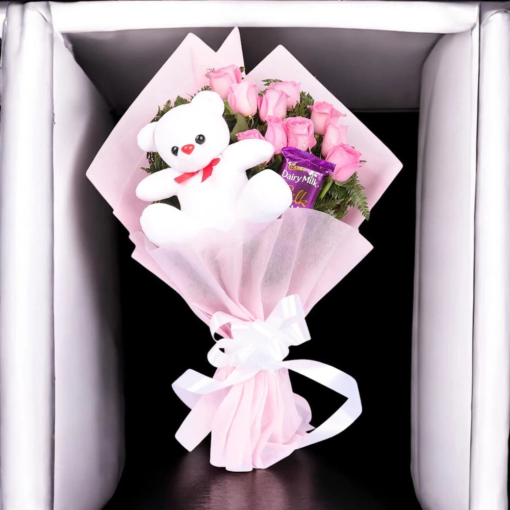 Wonderful Pink Roses Display