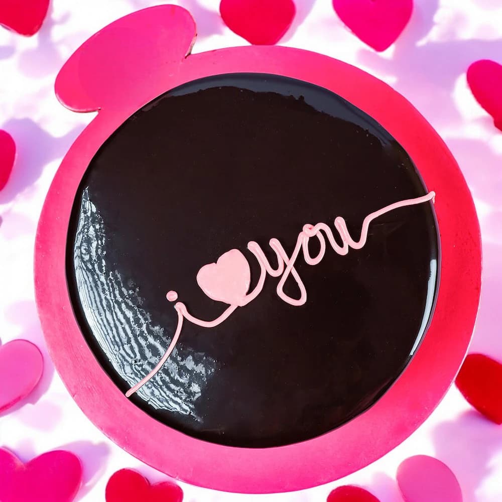 I Love You Truffle Cake view 2
