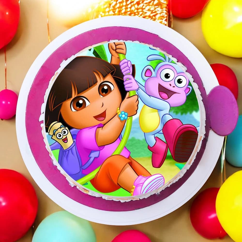 Dora Poster cake view 1