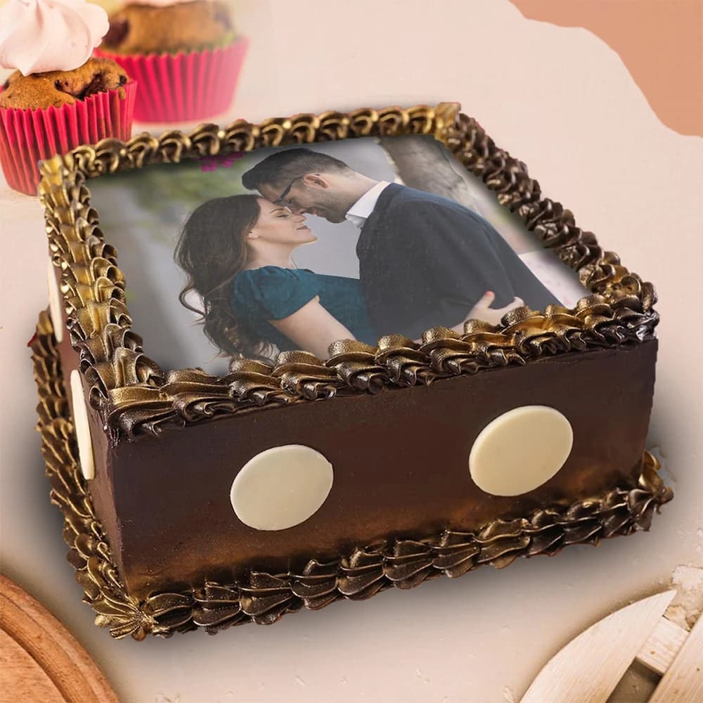 Tempting Truffle Photo Cake view 1