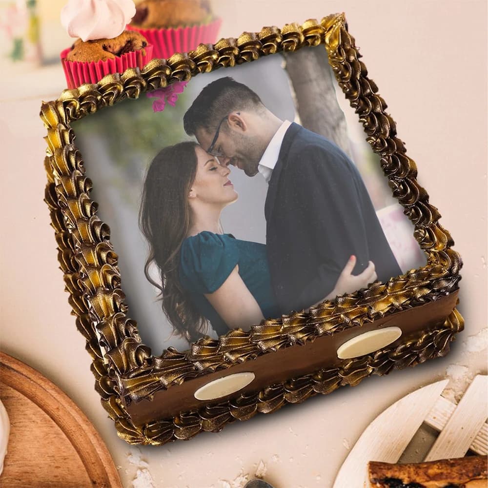 Tempting Truffle Photo Cake view 2