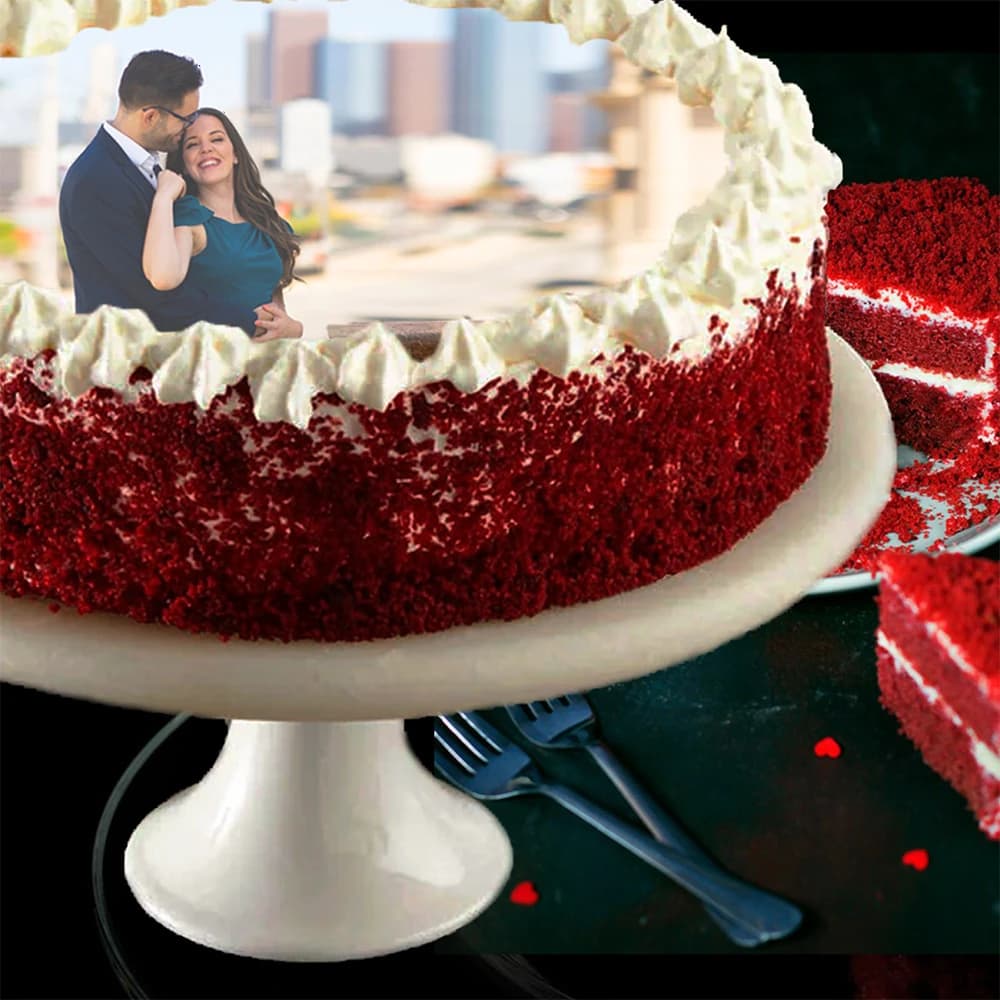 Extremely Mushy Red Velvet Photo Cake view 1