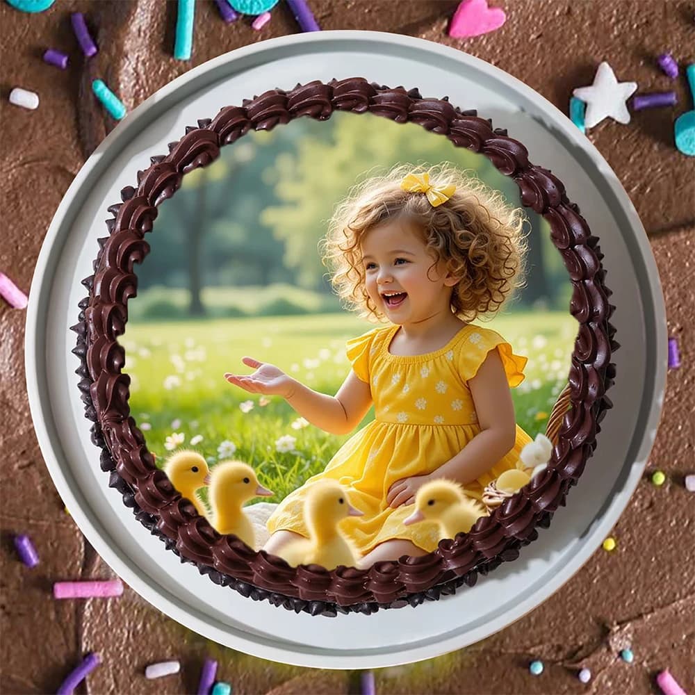 Chocolatey Richness Photo Cake