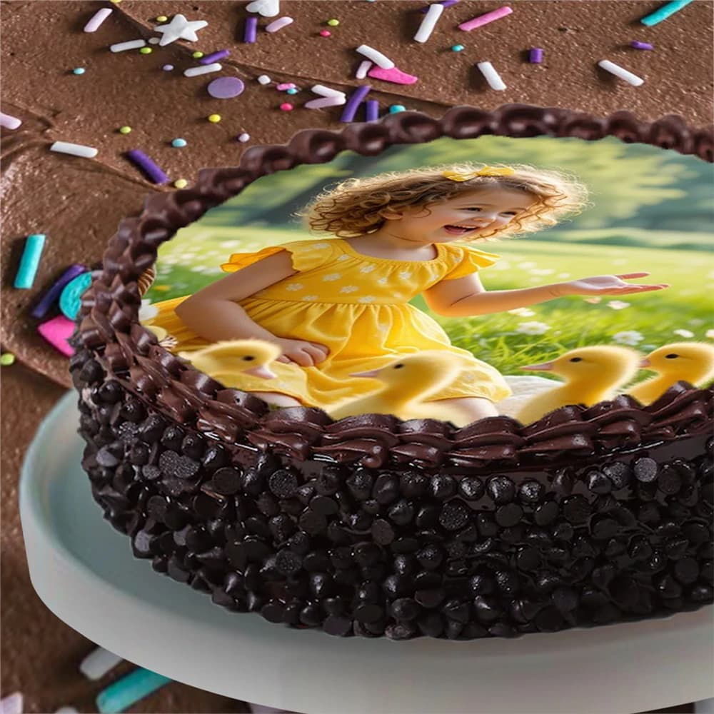 Chocolatey Richness Photo Cake view 2