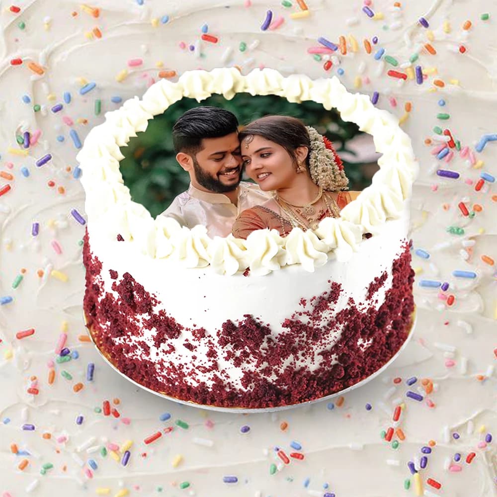 Classic Red Velvet Photo Cake view 2