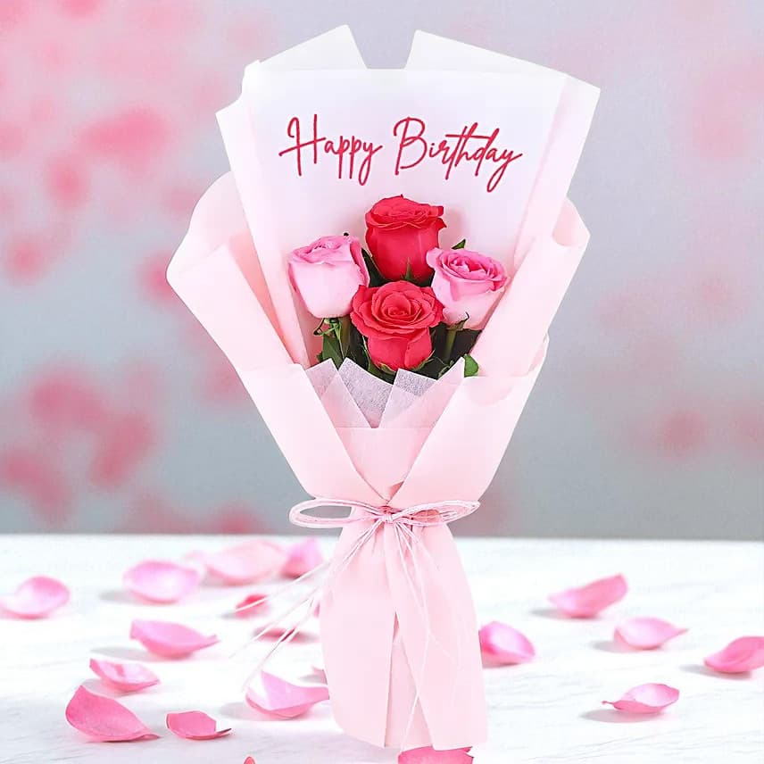 Angelic Rose Bouquet & Black Forest Birthday Bliss view 1