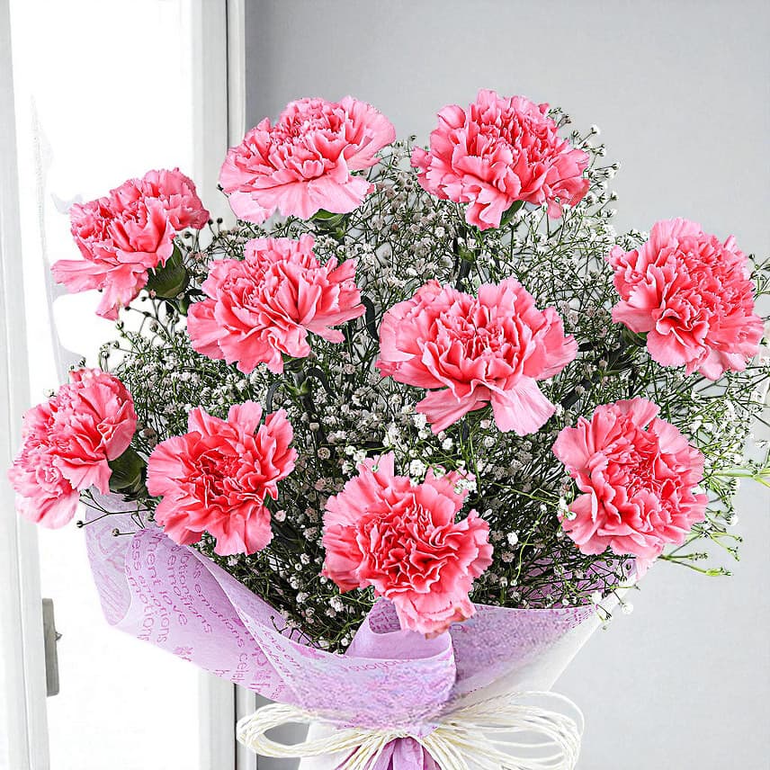 Paradise On Earth Carnations Flower Bouquet view 1