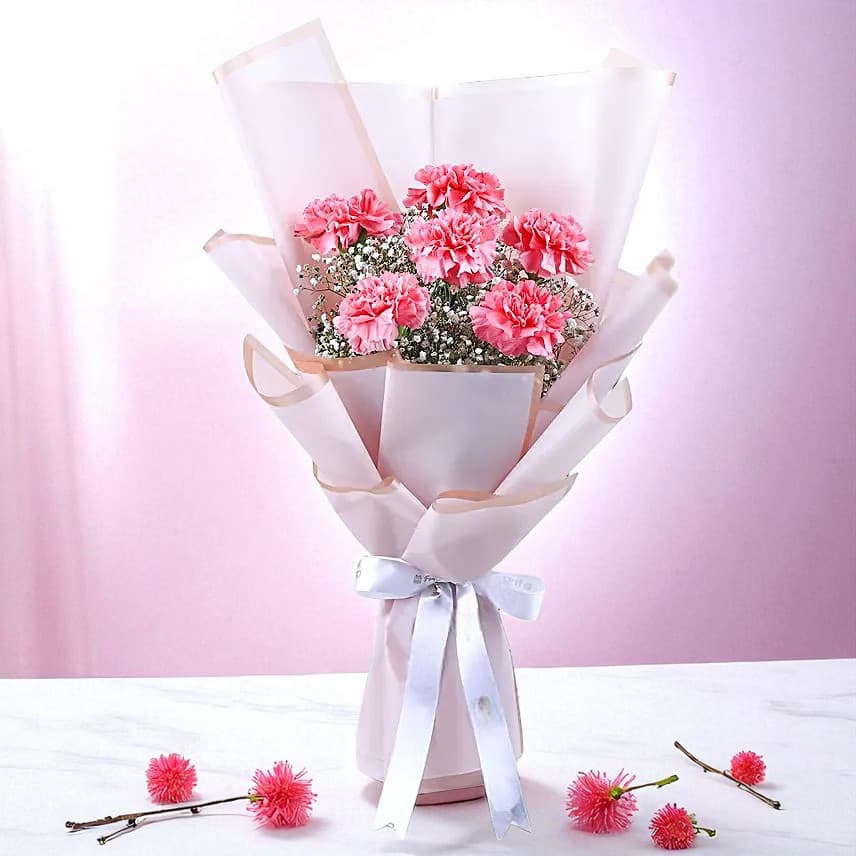 Blush Carnation Whispers Bouquet
