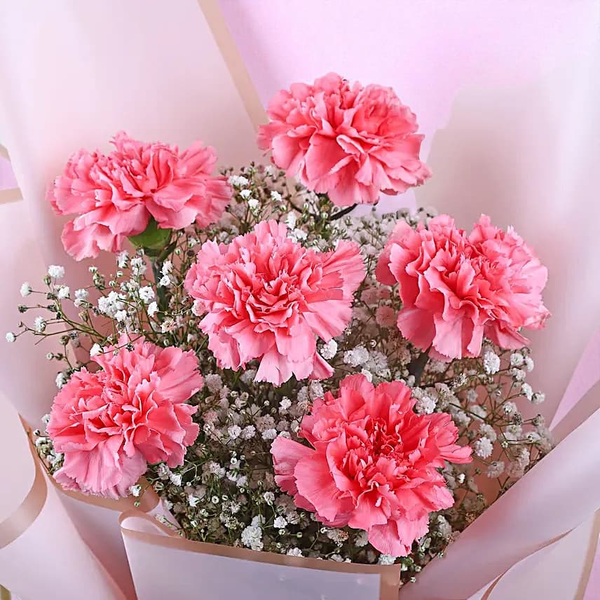 Blush Carnation Whispers Bouquet view 1