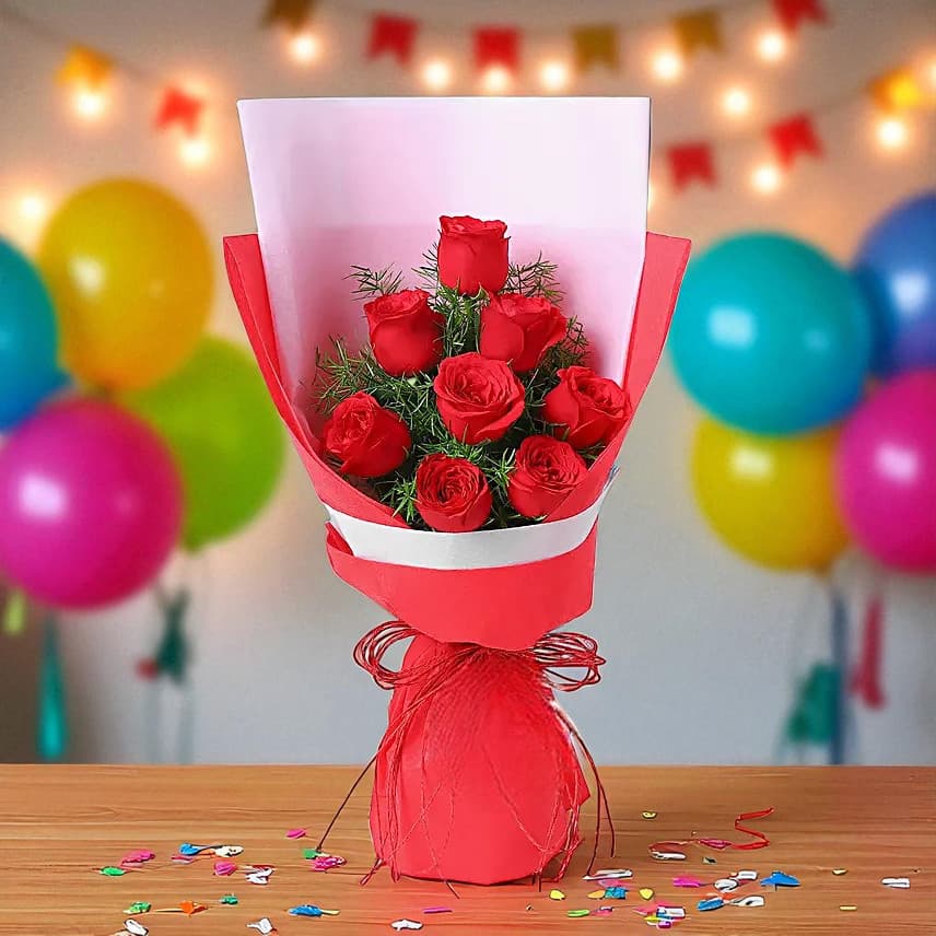 Bouquet Of 8 Royal Red Roses