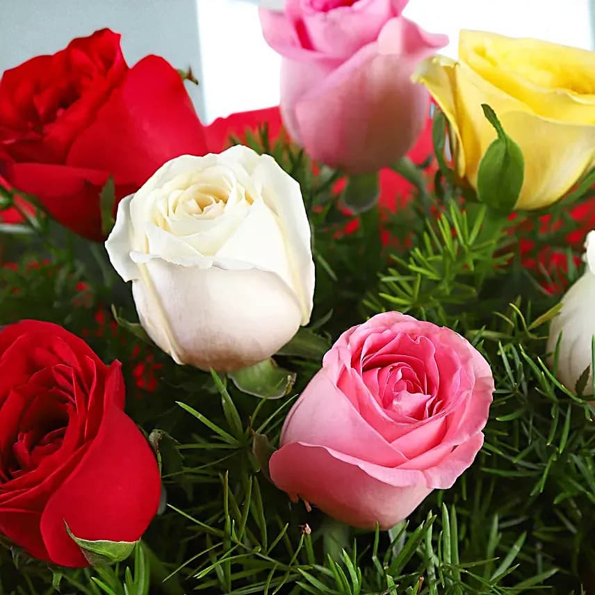 Special 8 Mixed Roses Bouquet view 1