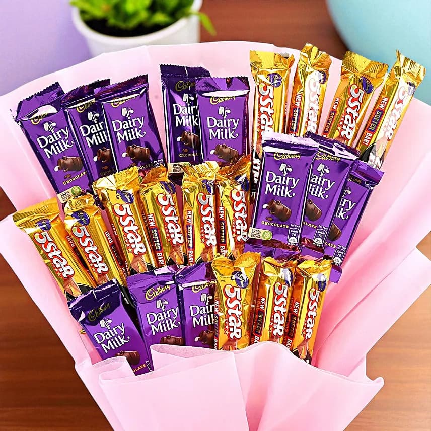 Assorted Cadbury Chocolates Bouquet view 2