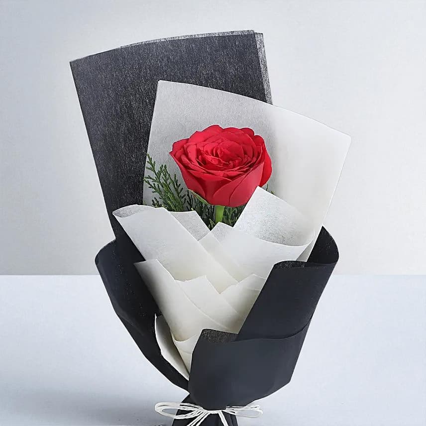 Exotic Single Red Rose view 1