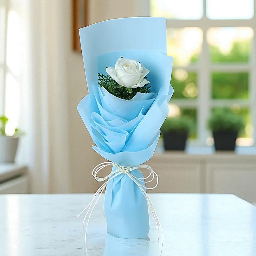 Elegant Single White Rose