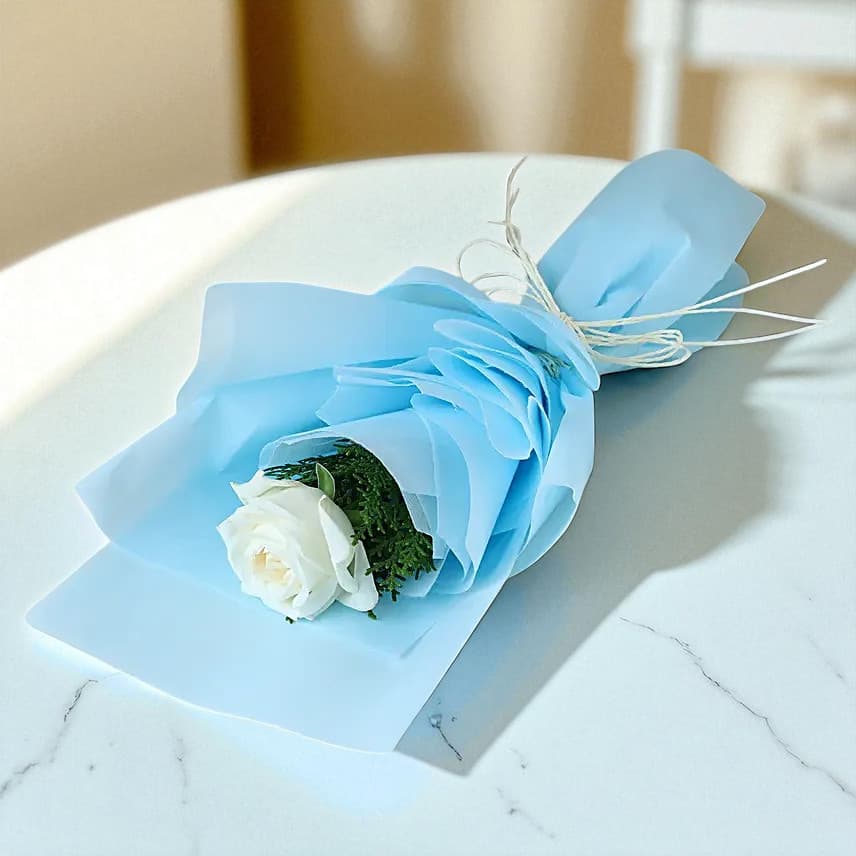 Elegant Single White Rose view 1