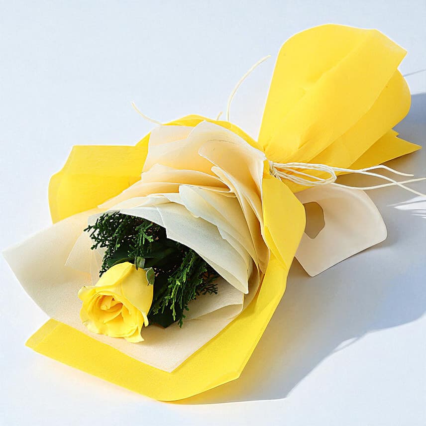 Joyful Single Yellow Rose view 2