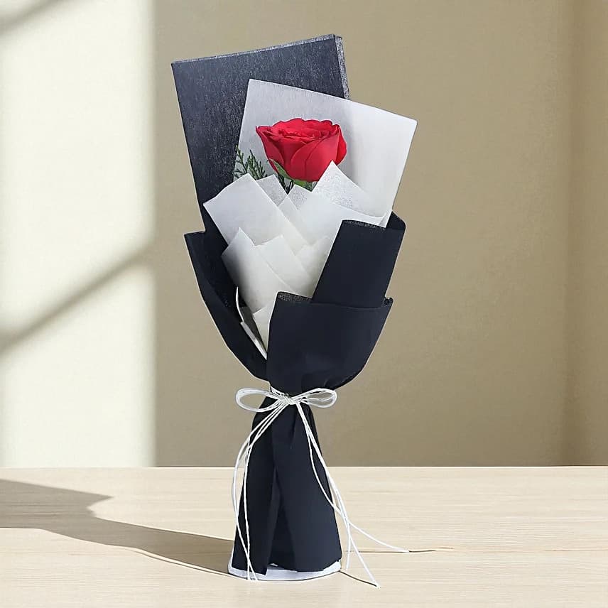 Love Red Rose Bouquet & Truffle Cake view 1