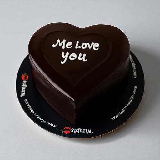 Love You Choco Truffle Heart Cake