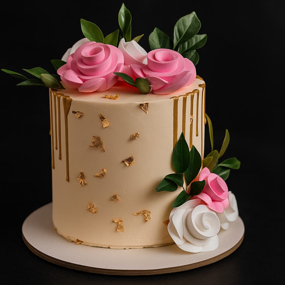Elegant Rose Gold Cake