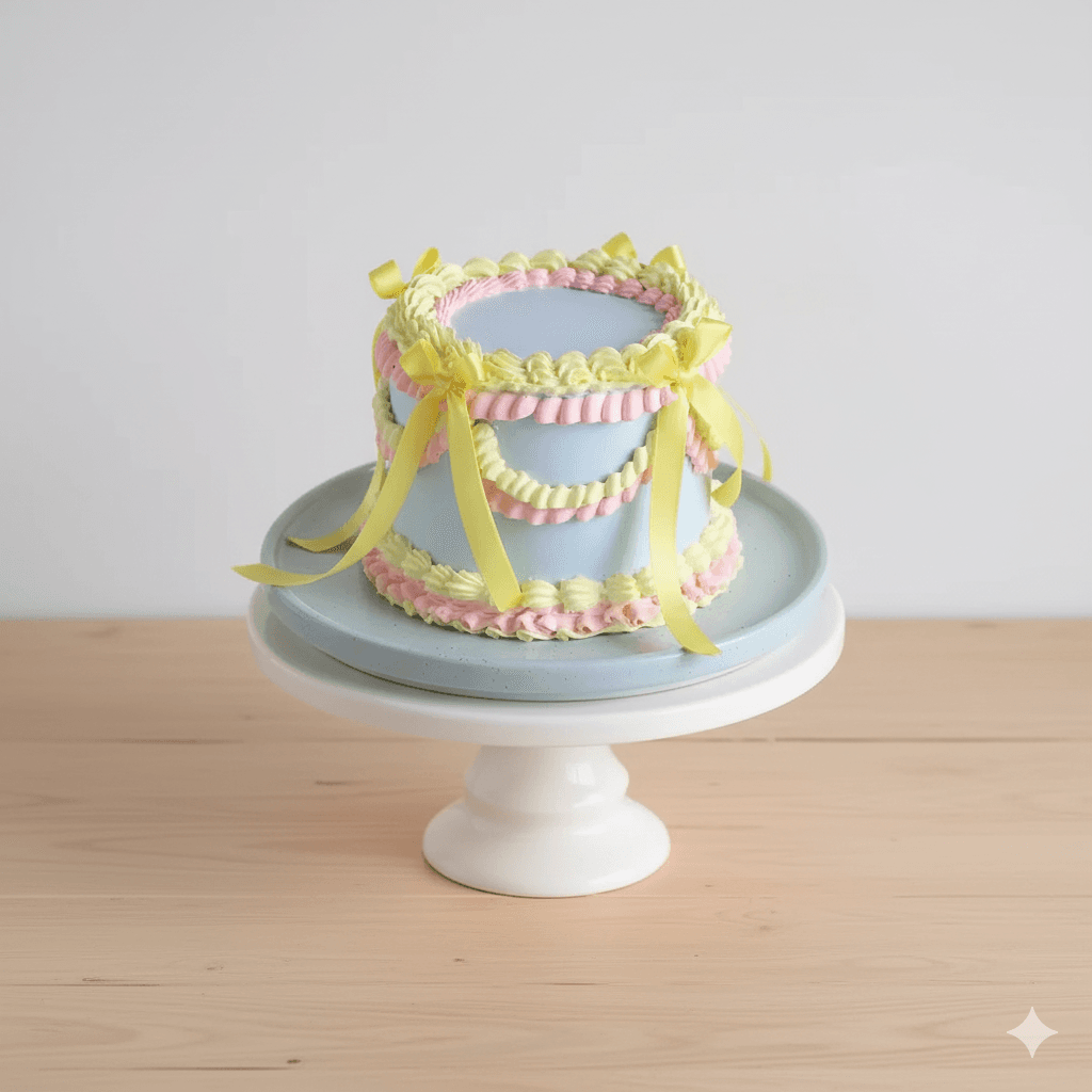 Pastel wrap Ribbon Cake