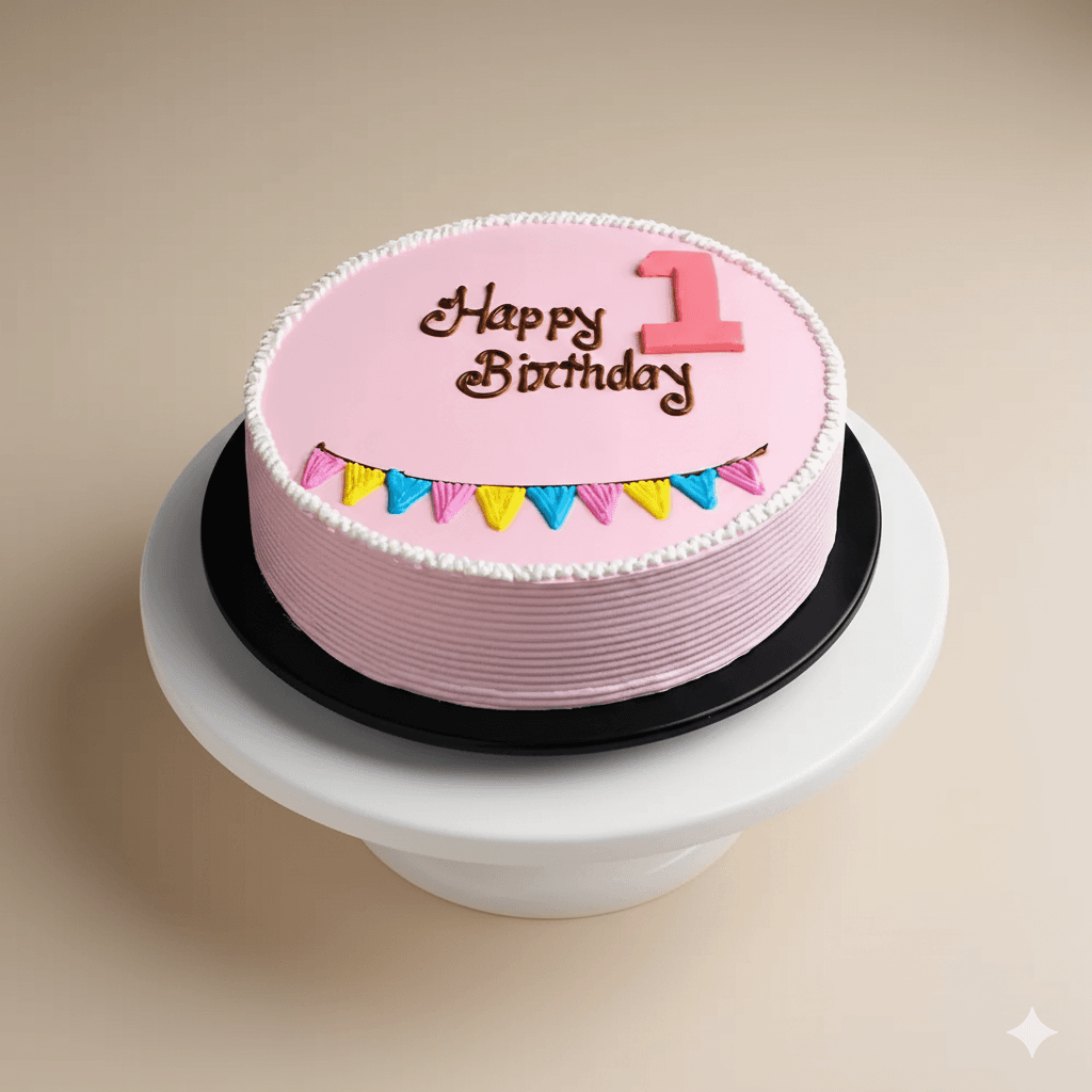 First Birthday Pastel Cake