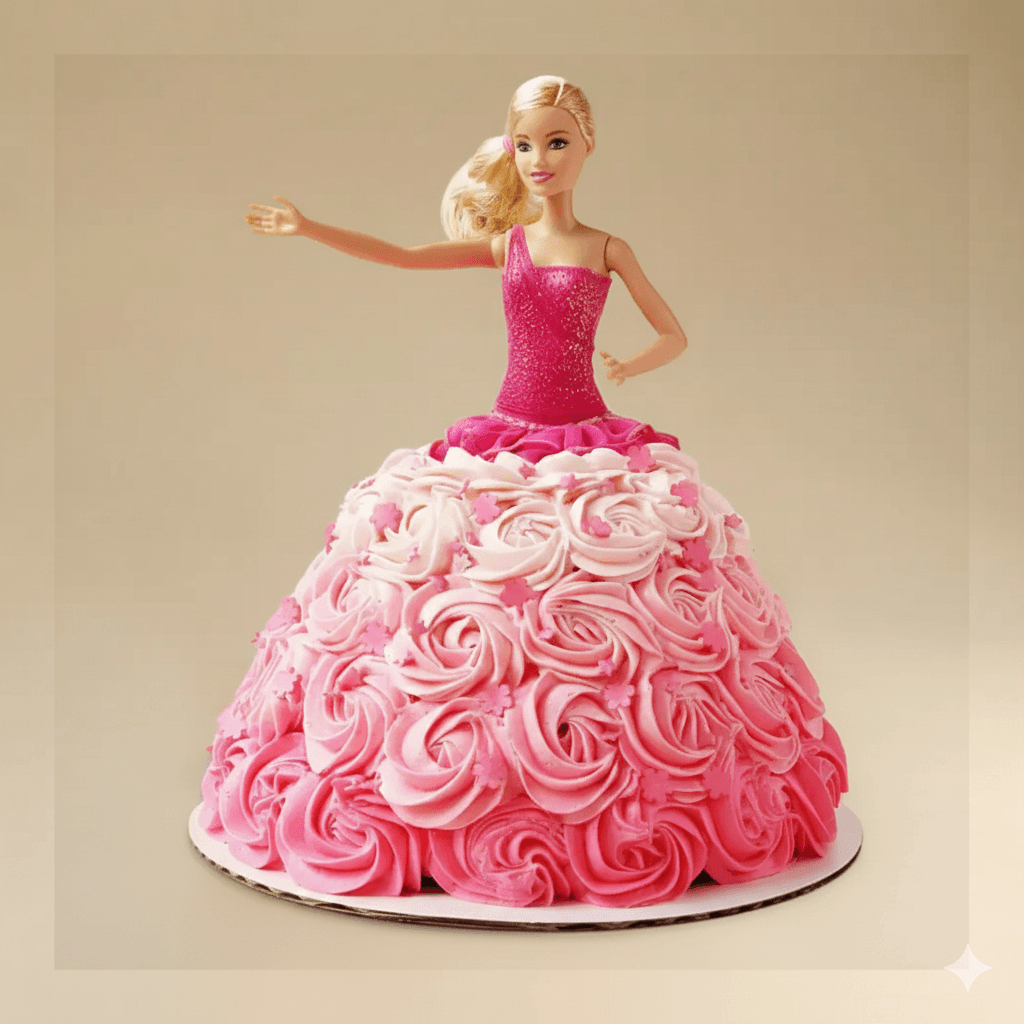 Princess Pink Barbie Cake