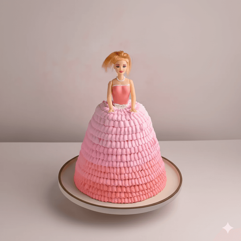 Pink Princess Barbie Gown Cake