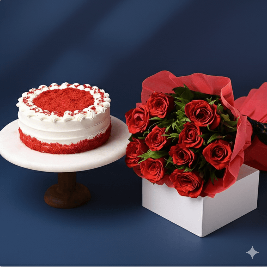 Ruby Rose Romance With Red Velvet Cake