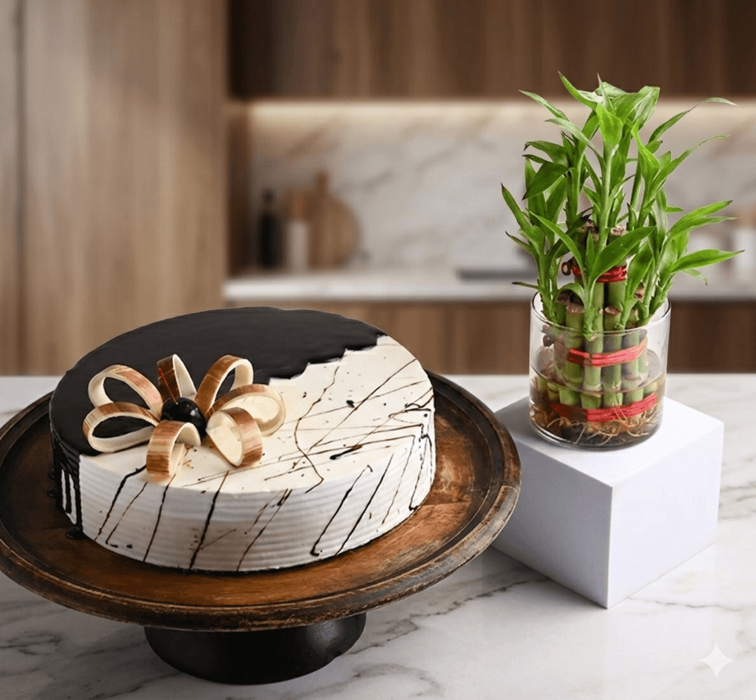 Choco Vanilla Cake N Layered Bamboo
