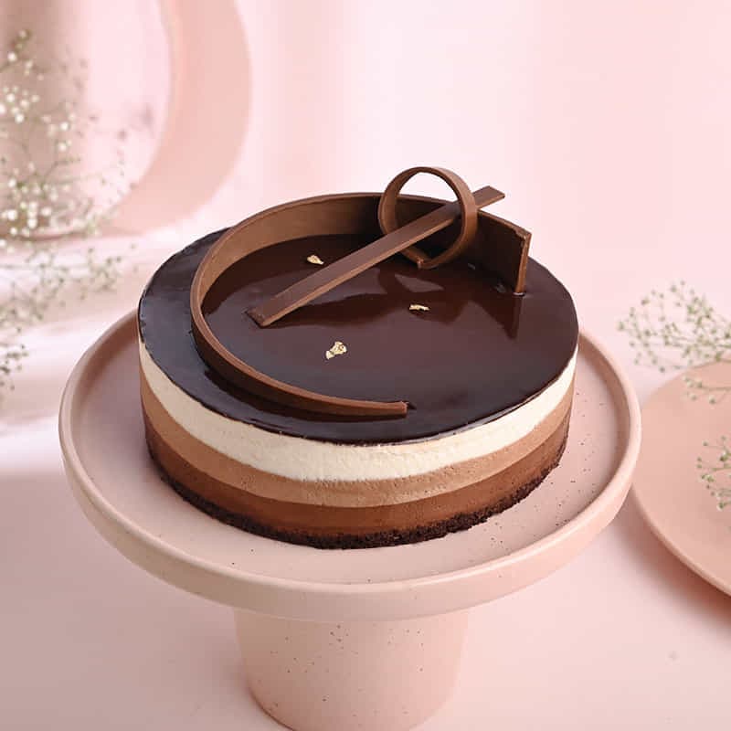 Triple Chocolate Mousse Cake