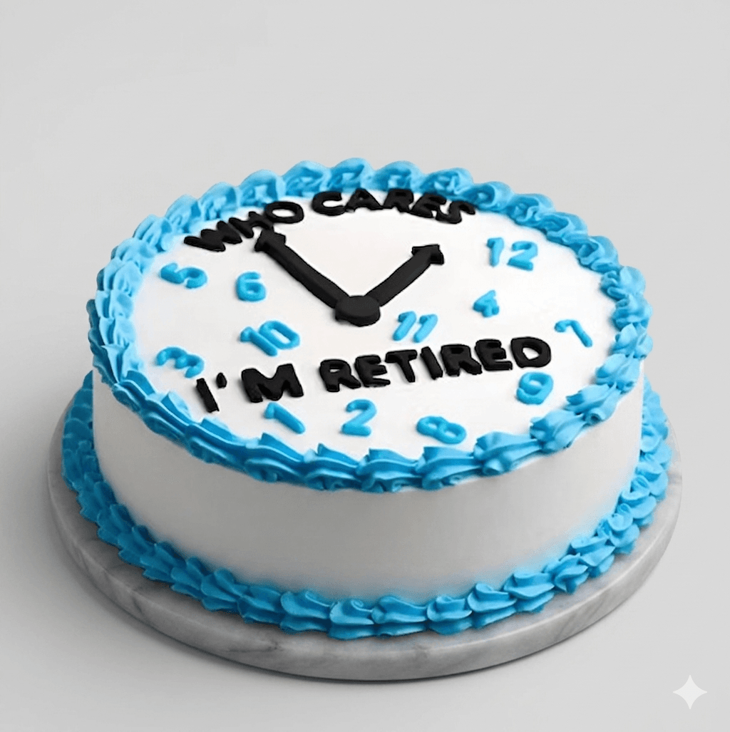 Who Cares Im Retired Retirement Cake
