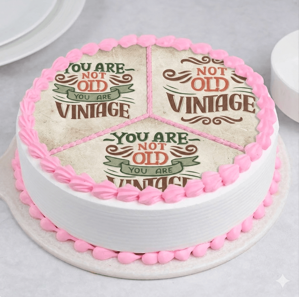 Vintage Charm Poster Cake