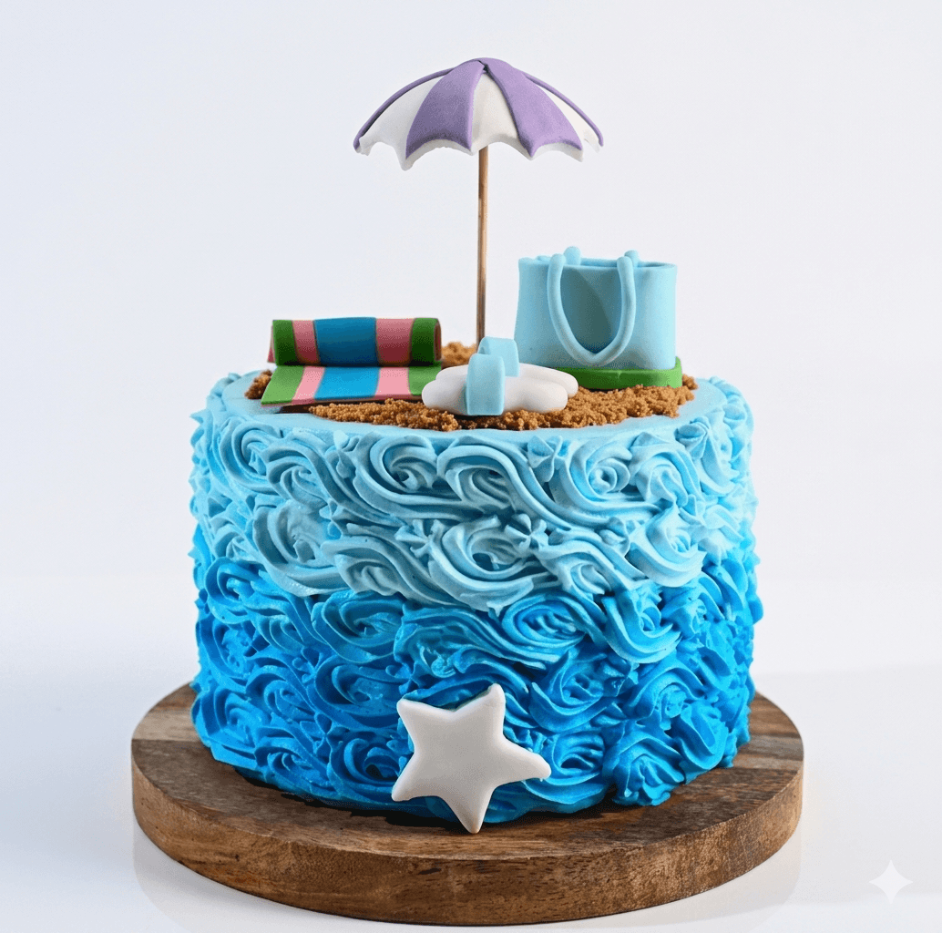 Beachside Theme Cake
