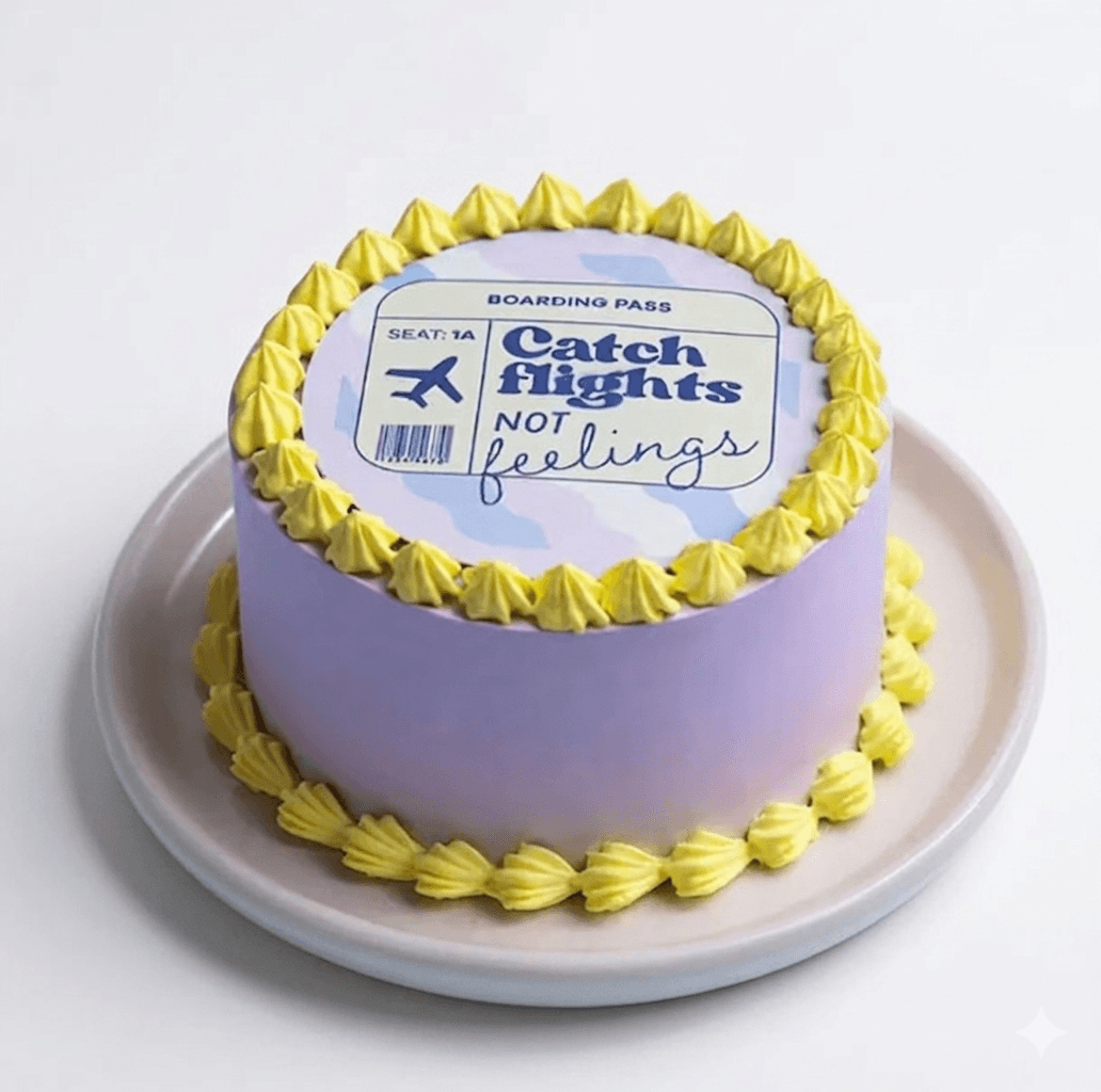 Boarding Pass Bento Cake