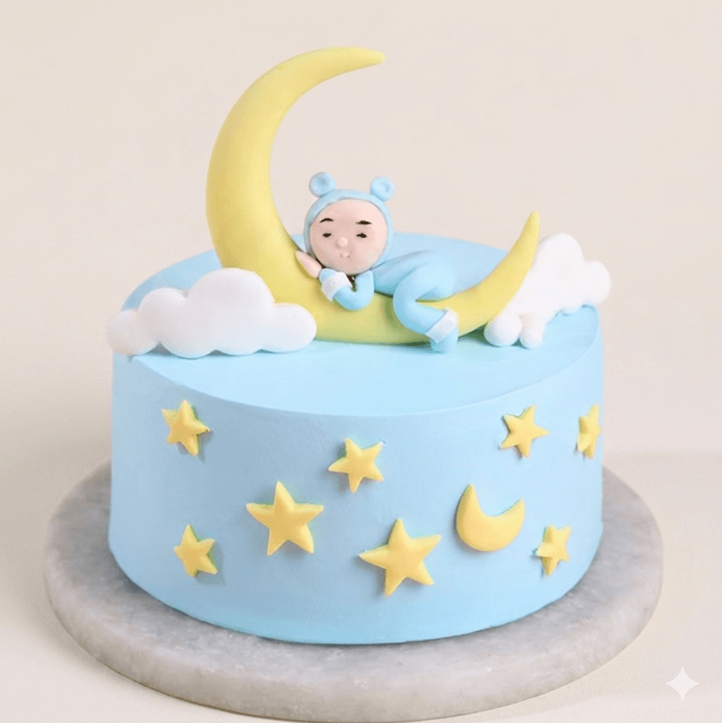 Moonlit Dreams Baby Shower Cake