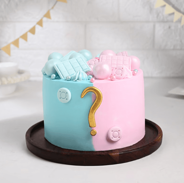 Pink N Blue Baby Shower Cake