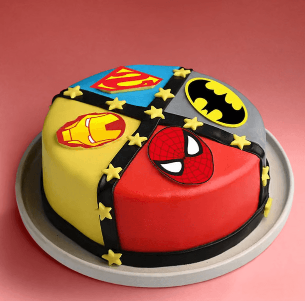 Superheroes Unite Cake