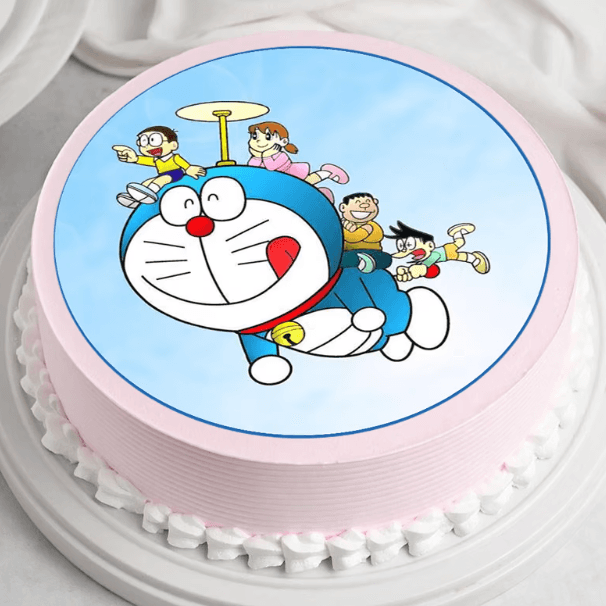 Doraemon Fam Cartoon Cake