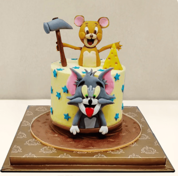 Tom And Jerry Adventure Fondant Cake