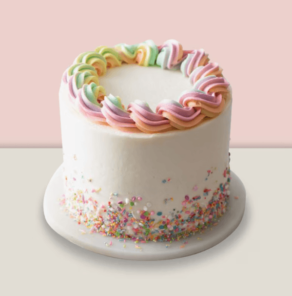 Pastel Rainbow Swirl Cake