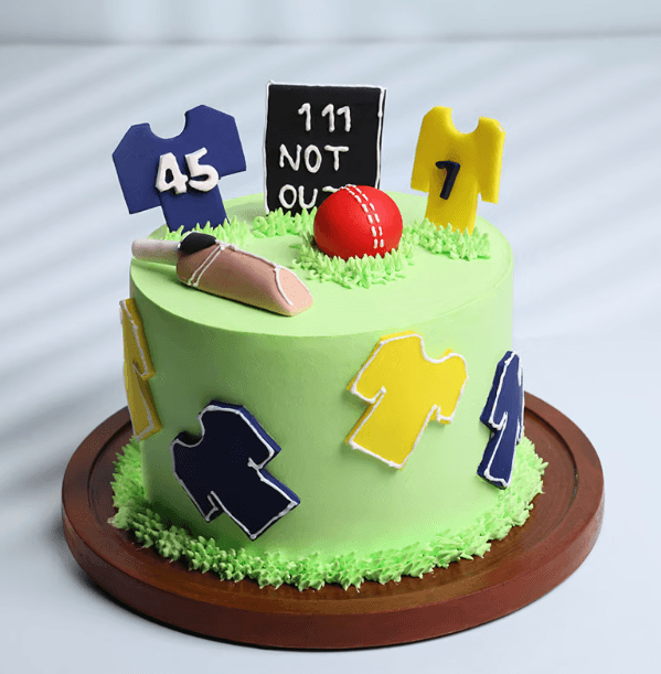 All Not Out Cricket Birthday Cake