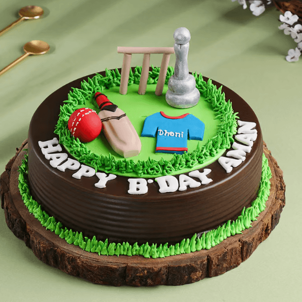 Winners Hit Thala Cricket Chocolate Cake