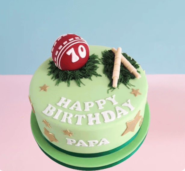 Cricket Field Birthday Cake