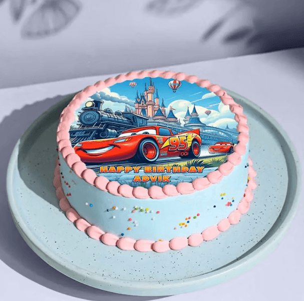 Speed Racer Mcqueen Cake
