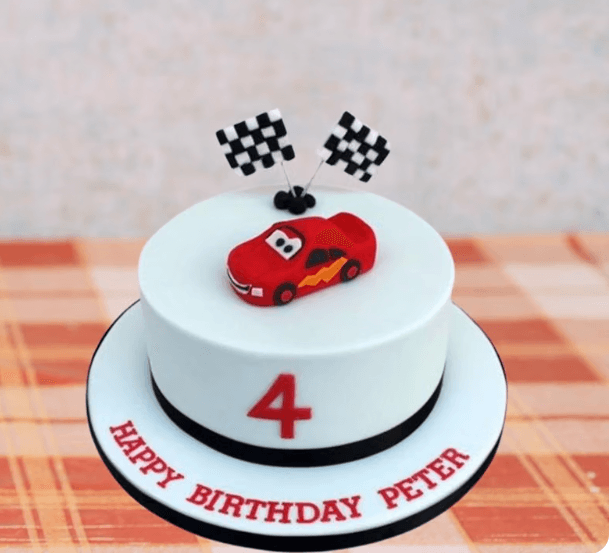Car Race Theme Cake